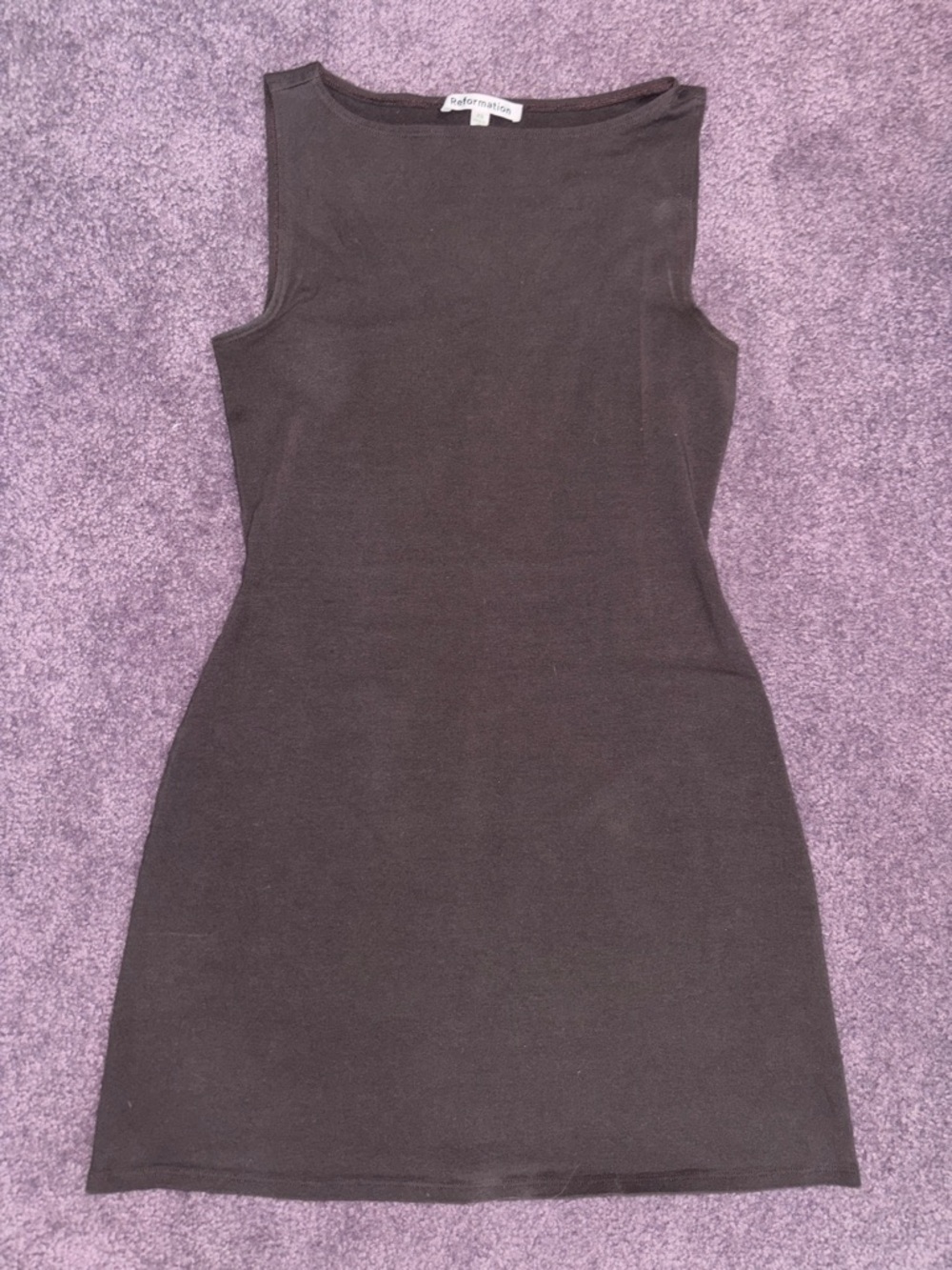 Reformation Dark Brown Sleeveless Mini Dress
